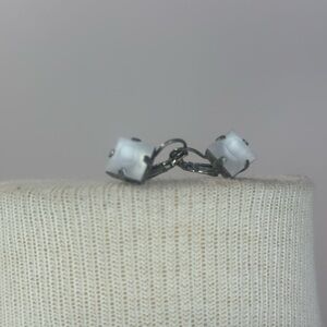 S14 Sabika Elegant White square Earrings